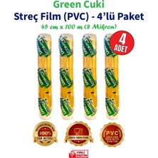 Green Cuki Streç Film "PVC" 8mic. 45 Cm. x 100M.(4'LÜ Kutu-Dökme)