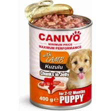 Canivo Kuzulu Yavru Köpek Konservesi 400 gr 24 Adet