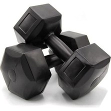 Spor 5 kg Siyah Dambıl Seti 5 kg x 2 Adet Toplam 10 kg Ağırlık Seti