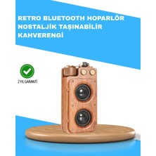 HemenGo Retro Radyo Tasarım Bluetooth Hoparlör 1800MAH Uzun Çalma Süresi