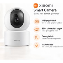 Xiaomi Türkiye Garantili 1080P Çözünürlükte 360° Dönebilen Bebek ve Güvenlik Kamerası C201