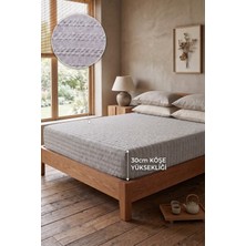 Miabella Home  Çift Kişilik Lastikli Çarşaf %100 Pamuk Armürlü Fitted Yumuşak Dokulu Tek Kişilik Lastikli Çarşaf