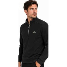 Lacoste Fermuar Yaka Regular Fit Siyah