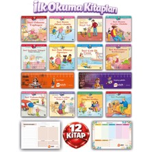 Türkiye İş Bankası Kültür Yayınları 1. Sınıf ve Okul Öncesi Ilk Okuma Kitapları Set - Inci Serisi 12 Kitaplık Set Planlayıcı Hediyeli