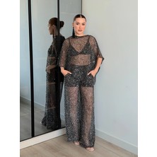 Kristal Işıltı Pantolon Takım