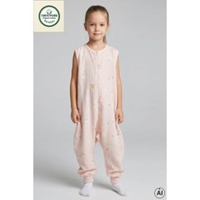 Cantoy Müslin Geniş Askılı Bebek Çocuk Uyku Tulumu 0.5 Tog %100 Pamuk Natural