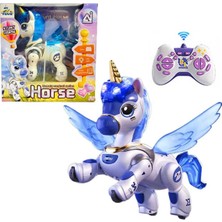 Pasifik Uzaktan Kumandalı Unicorn At Stunt Horse Sesli Işıklı Şarjlı Robot Oyuncak 8+ Yaş