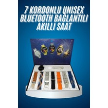 Alfa Brand Unısex Yuvarlak Ekranlı 7 Kordonlu Akıllı Saat Gps Destekli Çoklu Kordon Seçeneği