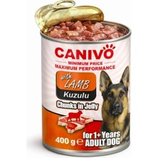 Canivo Kuzulu Yetişkin Köpek Konservesi 400 gr 24 Adet