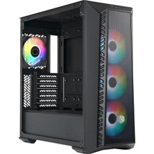 Cooler Master cm Masterbox 520 Siyah Tempered Glass Argb 4X120MM Fanlı, Mesh Ön Panel Pencereli Midtower Kasa