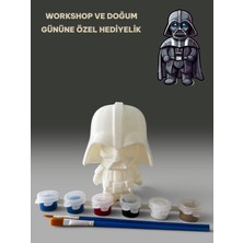 3D Layer Craft 3D Darth Vader Figür Boyama Seti - Kendin Boya Hobi ve Etkinlik Seti - Akrilik Boya + 2 Fırça