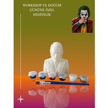 3D Layer Craft 3D Joker Figür Boyama Seti - Kendin Boya Hobi ve Etkinlik Seti - Akrilik Boya + 2 Fırça
