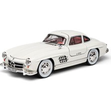 alpmodel Mercedes SL300 Gullwıng 1:24 Diecast Metal Araba Koleksiyon Sesli Işıklı Krem