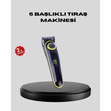 Grandor 5 Başlıklı Şarjlı Tıraş Makinesi – Saç, Sakal, Burun ve Vücut Için Çok Fonksiyonlu Bak
