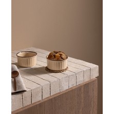 Madame Coco Kleby 2'li Natural Sufle Kabı - Krem - 10 cm