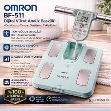 Omron Bf 511 Vücut Analiz Baskülü Açık Yeşil- Dijital Mutfak Tartısı Hediye