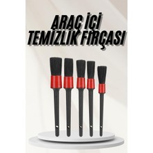 MidasTech Araç Içi LED Aksesuar 5 Farklı Detaylı Araba Temizlik Fırçası Oto Temizleme Fırçası Midia