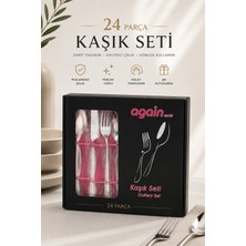 Mecra Life 24 Parça 6 Kişilik Çatal Kaşık Bıçak Seti – Paslanmaz Çelik Yemek Takımı Çeyizlik Sofra Seti