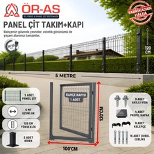 Ör-As Tel Örgü Panel Çit Takım ( 120 cm Yükseklik  5 mt Uzunluk  ) + ( 120 x 100 Kapı -)