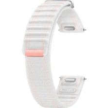 Apple Orijinal Samsung Galaxy Watch 4 44MM Kumaş Kayış (Beyaz) - Outlet