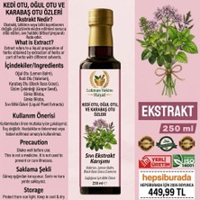 1 x 250 ml Kedi Otu, Oğul Otu (Melisa) ve Karabaş Otu Özleri Sıvı Ekstrakt Karışımı Lokman Hekim Hayat