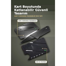 Marsilyan™- Kredi Kartı Boyutunda Katlanabilir Güvenlik Bıçağı Çift Uçlu Cüzdan Tipi Çakı