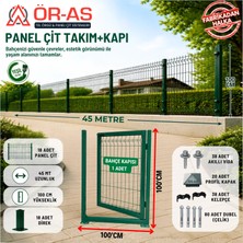 Panel Çit Takım ( 100 cm Yükseklik 45 mt Uzunluk ) ( 100 x 100 Kapı -)