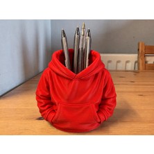 Brf Store Oreviosell Kapüşonlu Sweatshirt Kalemlik – 3D Baskı Masaüstü Organizer-Kırmızı