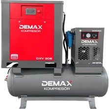 Demax 20 Hp 500 Lt Depo Üstü Invertörlü Vidalı Hava Kompresörü