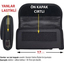 Fa Aksesuar 17CM Cırtlı Yanları Lastikli Toptan Bel Kemer Telefon Kılıfı – Universal Model M