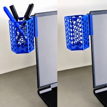 Brf Store Oreviosell Monitor Kalemlik – 3D Baskı Petek Desenli Laptop Kenar Altıgen Kalemlik-Mavi