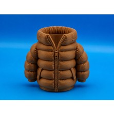 Brf Store Oreviosell Şişme Mont Kalemlik – 3D Baskı Masaüstü Organizer-Kahverengi