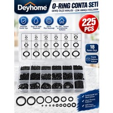 Brf Store Seyzelya 225 Parça O-Ring Conta Seti 18 Farklı Boy – Kauçuk Sızdırmazlık Halkası, Musluk, Hortum, Ar