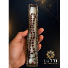Lutti Gümüş Görünümlü Mine Işlemeli Döküm Tesbih