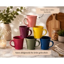 Trend Home Life 6 Lı Konik Rengarenk Kupa Bardak Seti 9 cm