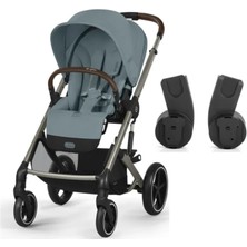 Cybex Balios S Lux Taupe | Stormy Blue + Ana Kucağı Adaptörü
