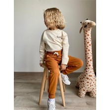 Brf Store Oreviosell Erkek/kız Çocuk Jogger Eşofman Altı Cepli Paçası Kaşkorseli Camel