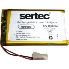 Antenci Sertec 605080 3.7V 3000MAH Lithium Polymer Pil - Bms Devreli