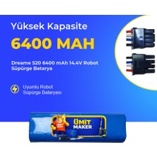 Ümit Maker Dreame S20 6400 Mah 14.4V Robot Süpürge Batarya
