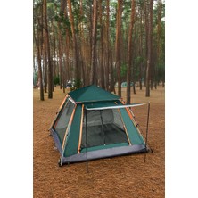 Brf Store Oreviosell Bysay Tam Otomati̇k 4 Ki̇şi̇li̇k Tenteli̇ Kamp Çadiri 210X210X135 cm (Yeşi̇l)