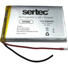 Antenci Sertec 105080 3.7V 5000MAH Lithium Polymer Pil - Bms Devreli
