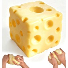 Brf Store Seyzelya Jumbo Cheese Squishy Block - Stres Giderme Için Büyük Sıkıştırmalı Peynir Oyuncağı, Yetişki