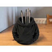 Brf Store Su Store Kapüşonlu Sweatshirt Kalemlik – 3D Baskı Masaüstü Organizer-Siyah