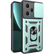 Marsilyan™- Xiaomi Redmi Note 13 Pro Plus Kılıf Pars Lens Yüzüklü Silikon - Yeşil