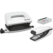 Brf Store Su Store Leitz Nexxt Mini Delgeç ve Zımba Seti, 10 Sayfaya Kadar, P2 No. 10 Zımba Teli, Inci Beyazı,
