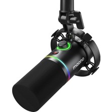 Brf Store Seyzelya Maono Xlr/usb Dinamik Mikrofon, Yazılımlı Rgb Oyun Mikrofonu, Sessiz, Kazanç Düğmesi, Ses K