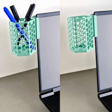 Brf Store Oreviosell Monitor Kalemlik – 3D Baskı Petek Desenli Laptop Kenar Altıgen Kalemlik-Mint
