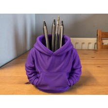 Brf Store Oreviosell Kapüşonlu Sweatshirt Kalemlik – 3D Baskı Masaüstü Organizer-Mor