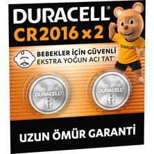 Brf Store Su Store Duracell Cr 2016 Lityum Düğme Pil (2’li Paket) – 3V (CR2016) | Uzun Kullanım Ömrü Garantisi