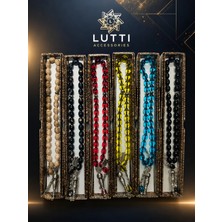 Lutti Hediyelik 6'lı Rengarenk Arpa Kesim Cam Tespihler